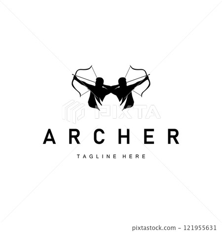 simple archer sports design simple archery logo with black arrow silhouette minimalist illustration product brand template simple archer sports design simple archery logo with black arrow silhouette minimalist illustration product brand template 121955631