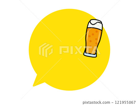 Beer and speech bubble 121955867