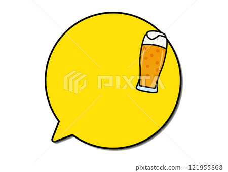 Beer and speech bubble 121955868