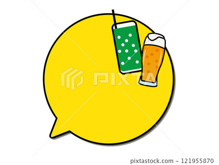 飲料和演講泡泡 飲料和演講泡泡 121955870