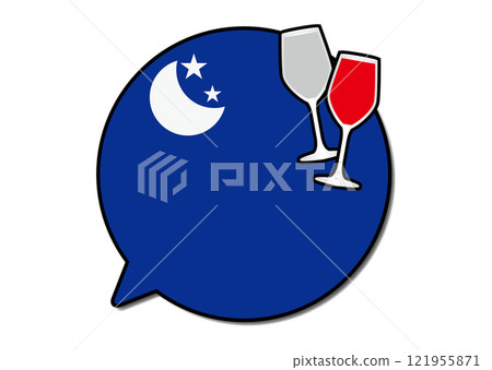 Wine and speech bubble Wine and speech bubble 121955871