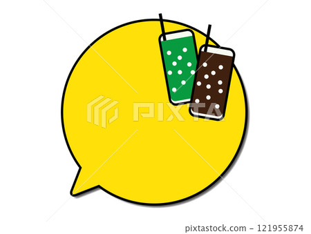 Drink and speech bubble 121955874