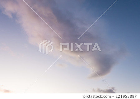 Sunrise sky and mysterious clouds 121955887