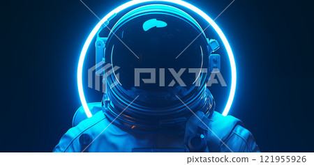 蓝色的天空人插画 121955926