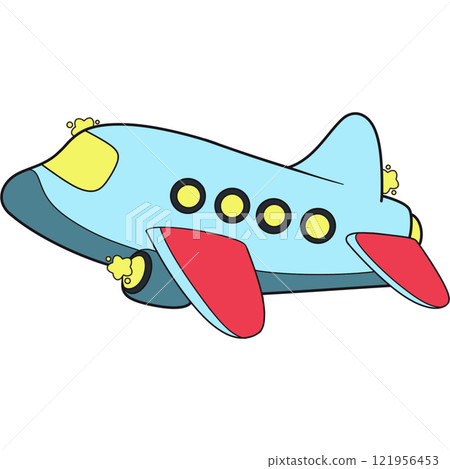 The illustration of a plane The illustration of a plane 121956453