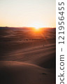 Sunset in the Sahara desert, Morocco 121956455