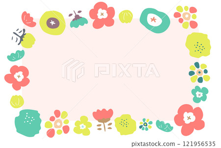 Scandinavian-style flower frame F05 Square flower frame 121956535