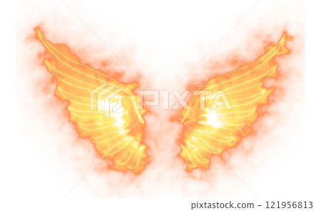 heart shaped wings of fire effect 121956813