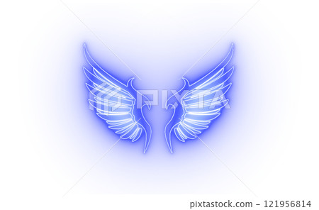 wing of angel blue light effect wing of angel blue light effect 121956814