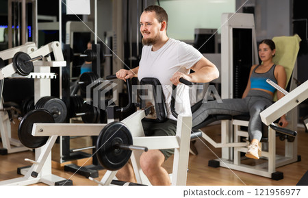 Man Doing Back Training Man Doing Back Training 121956977