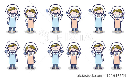 Male and female cooks 02 Male and female cooks 02 121957254
