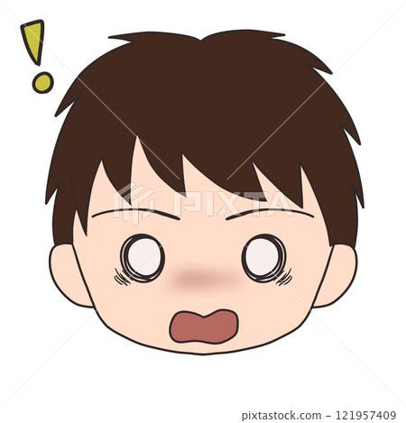 Surprised boy's face Surprised boy's face 121957409