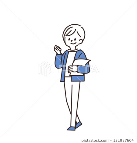 Female guts pose Female guts pose 121957604