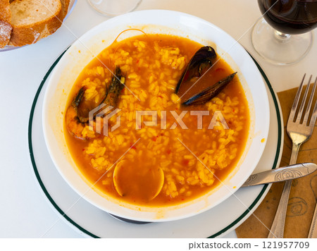 Seafood rice broth Seafood rice broth 121957709