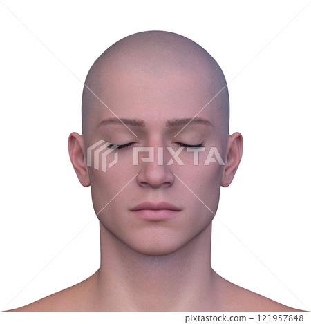 Close-up of a man's face 121957848