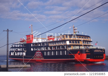 Tokyo Bay Ferry Black Ship seen from the sea 121958065
