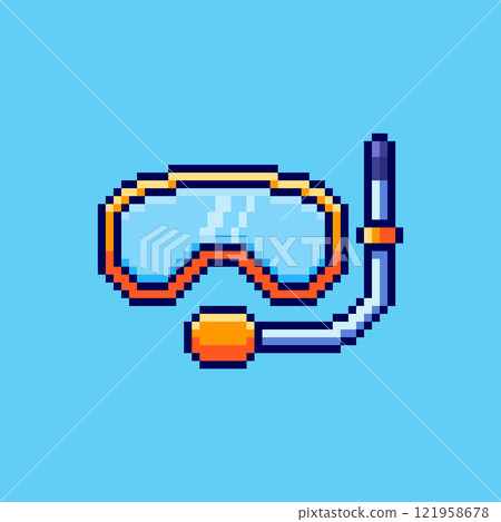 Pixel art Snorkel game asset design 121958678