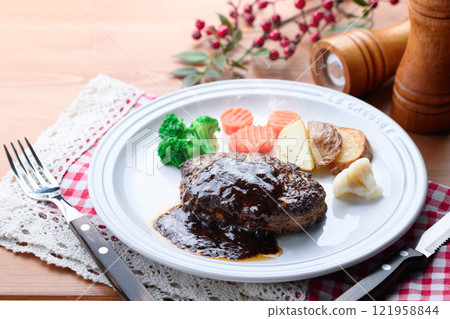 Demiglace hamburger steak Demiglace hamburger steak 121958844