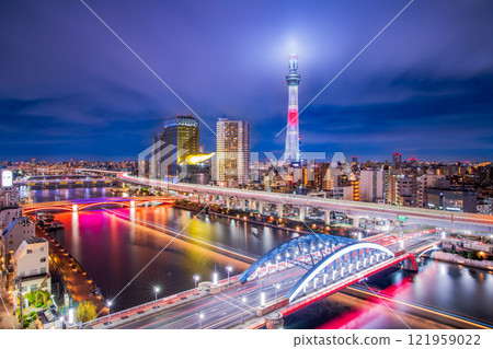 東京夜景城市景觀 121959022