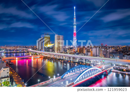Townscape of Tokyo Night view Townscape of Tokyo Night view 121959023