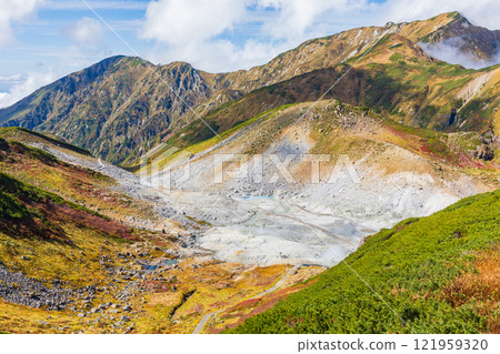 Autumn in the Tateyama Kurobe Alpine Route, Murododaira and Jigokudani 121959320