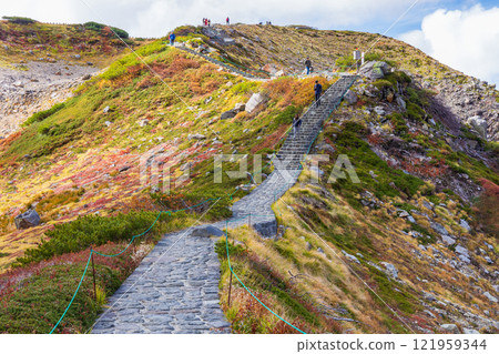 秋天的立山黑部阿爾卑斯山路線~紅葉的室堂平 秋天的立山黑部阿爾卑斯山路線~紅葉的室堂平 121959344