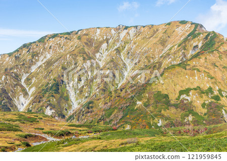 Autumn on the Tateyama Kurobe Alpine Route: Scenery from the bus window at Okudainichi-dake 121959845