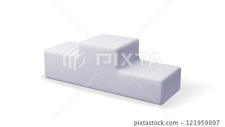 3D grey podium sports awards. 121959897
