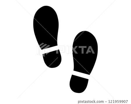 Shoe footprint icon (silhouette) 121959907