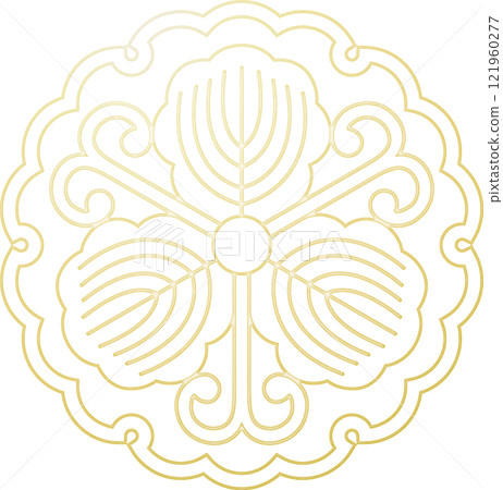 Family crest: Snowflake and vines [gold] 121960277