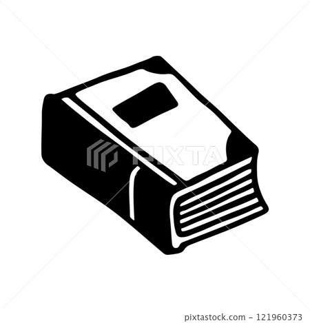 Doodle book icon hand drawn with black line in freehand style 121960373