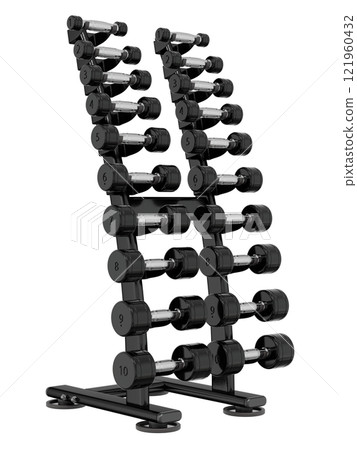 Gym Dumbbell rack, a stand for weightlifting gym equipment Gym Dumbbell rack, a stand for weightlifting gym equipment 121960432