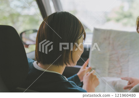 Girls trip by car 121960480