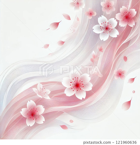 春天櫻花背景素材:漸層設計,舞動曼妙花瓣 春天櫻花背景素材:漸層設計,舞動曼妙花瓣 121960636