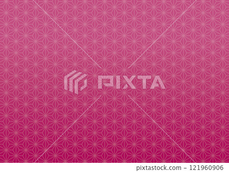 Asanoha red purple gradation background vector Japanese pattern Japanese style 121960906