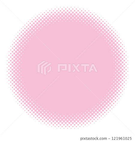 粉色半色調圓形單向量 121961025