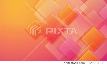 Orange and pink abstract background with several overlapping rectangles Orange and pink abstract background with several overlapping rectangles 121961135
