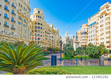 Valencia. Modernisme Plaza of the City Hall . Valencia. Modernisme Plaza of the City Hall . 121961282