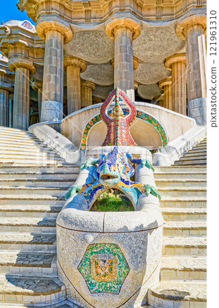 Barcelona. Gorgeous and amazing Park Guel . 121961310