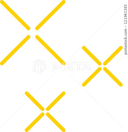 閃光圖示簡單黃色單向量線 閃光圖示簡單黃色單向量線 121961385