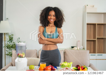 Lifestyles and Healthcare. fitness ,workout, home exercise Woman in exercise gear. Lifestyles and Healthcare. fitness ,workout, home exercise Woman in exercise gear. 121961467