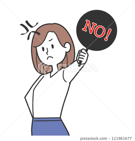 Woman rejecting 121961677