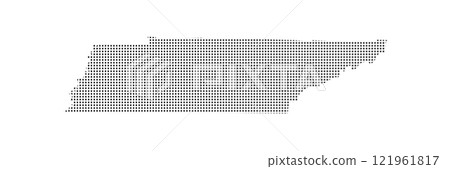 dotted Tennessee map. usa, us dotted Tennessee map. usa, us 121961817