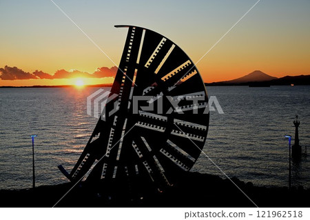 Sunset and Mt. Fuji seen from Umihotaru Sunset and Mt. Fuji seen from Umihotaru 121962518