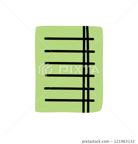 Doodle Paper Piece icon hand drawn in a modern minimalistic style 121963132