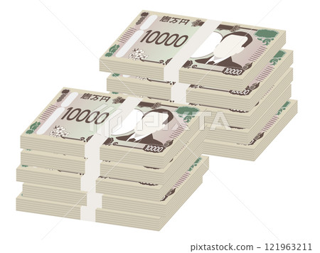 一疊 1000 萬日圓的插圖 121963211