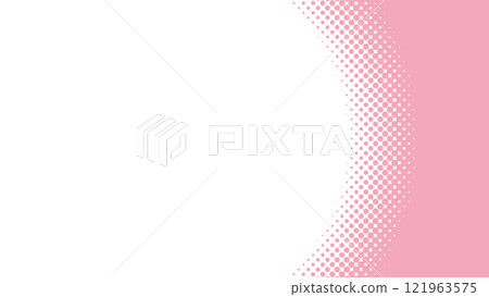 Halftone frame pink right curve 121963575