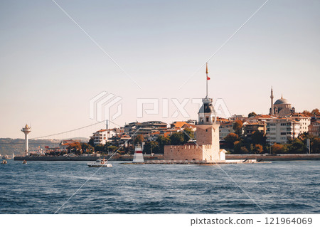 Maiden's Tower in Istanbul. The main attraction of the city of Istanbul 121964069