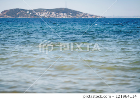 dirty marble sea in istanbul. sea full of mud in turkey 121964114