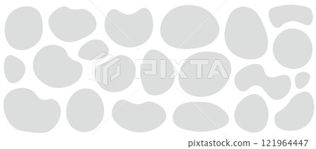 Shape Abstract Shape Circle Deformation Set Gray Simple 121964447